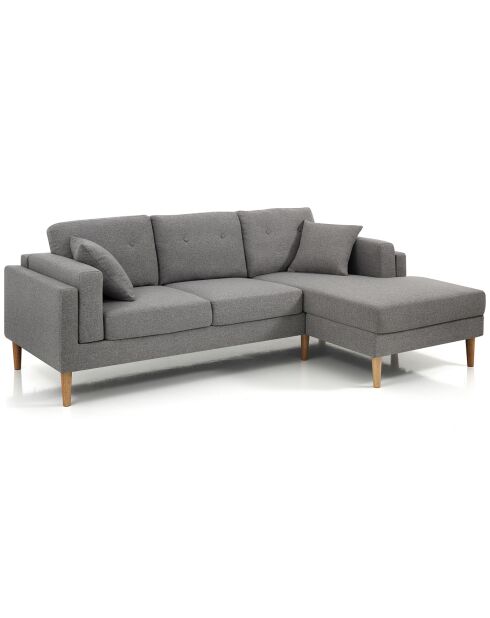 Canapé d'angle giada chêne/gris - 230x85/148x85