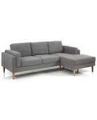 Canapé d'angle giada chêne/gris - 230x85/148x85