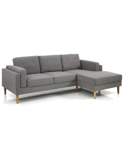 Canapé d'angle giada chêne/gris - 230x85/148x85