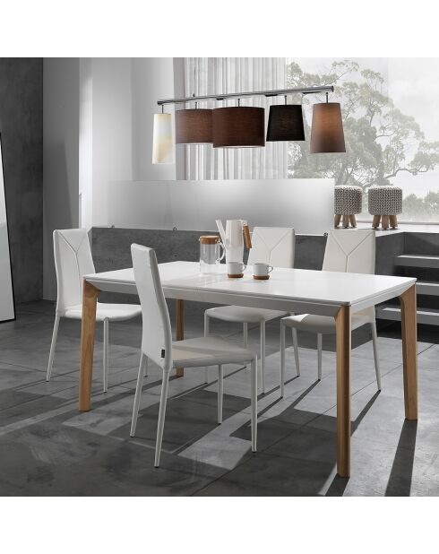Table à rallonge varm chêne - 75x90x160/200/240 cm