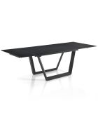 Table à rallonge raul 2 gris mat/noir mat - 75x90x160/200/240 cm