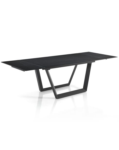 Table à rallonge raul 2 gris mat/noir mat - 75x90x160/200/240 cm