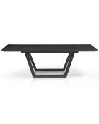 Table à rallonge raul 2 gris mat/noir mat - 75x90x160/200/240 cm