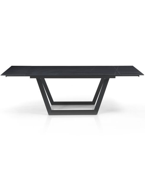 Table à rallonge raul 2 gris mat/noir mat - 75x90x160/200/240 cm