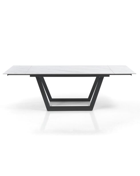 Table à rallonge raul 1 blanc/gris mat - 75x90x160/200/240 cm