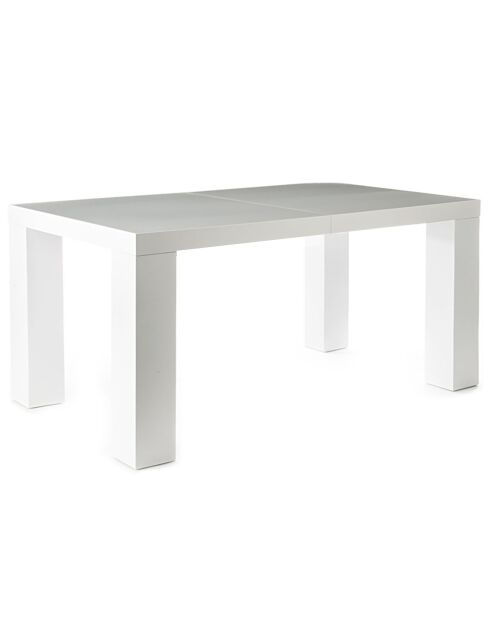 Table imperial blanche - 76x90x160/205/250 cm