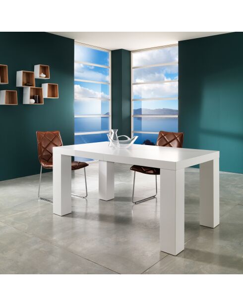 Table imperial blanche - 76x90x160/205/250 cm