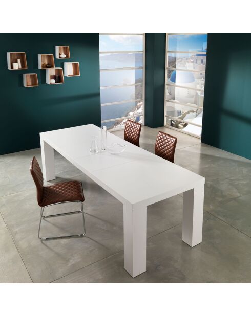 Table imperial blanche - 76x90x160/205/250 cm