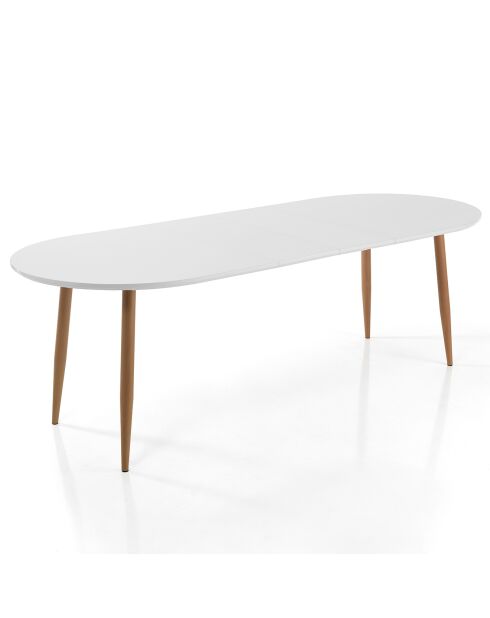 Table de salle à manger à rallonge tolosa blanche - 75x90x160 cm