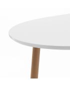 Table de salle à manger à rallonge tolosa blanche - 75x90x160 cm