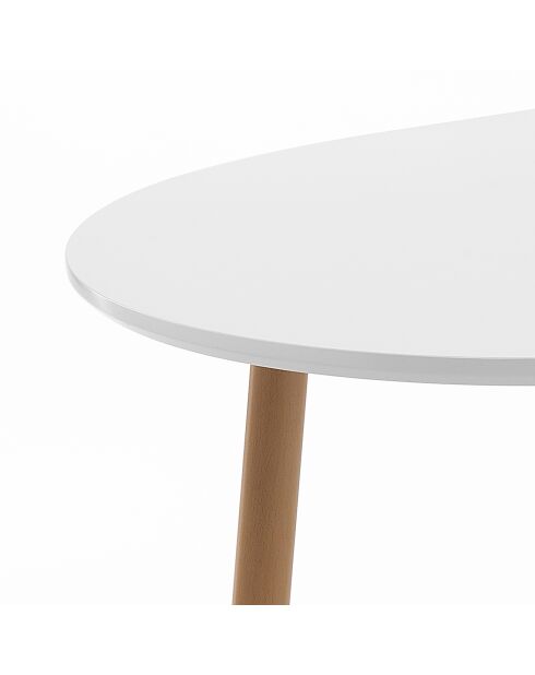 Table de salle à manger à rallonge tolosa blanche - 75x90x160 cm