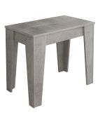 Table console extensible charlie ciment - 75x90x54/306 cm