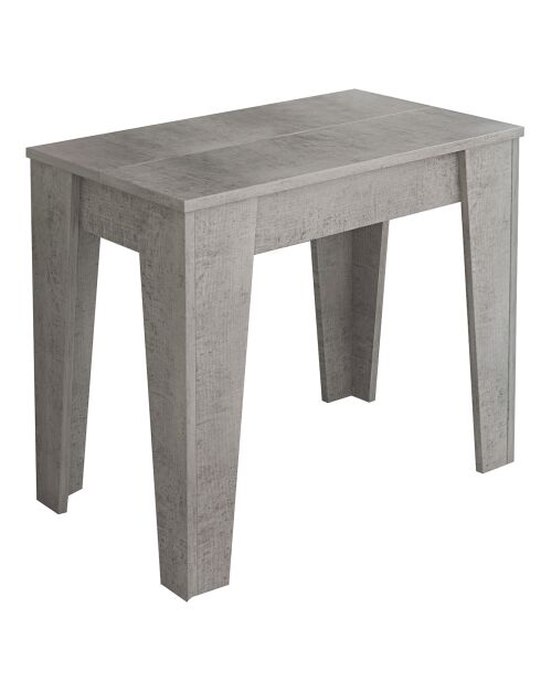 Table console extensible charlie ciment - 75x90x54/306 cm