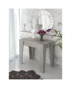 Table console extensible charlie ciment - 75x90x54/306 cm
