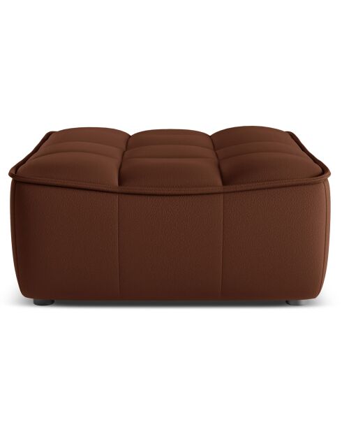 Pouf en Cuir Véritable Moni cognac - 90x83x45 cm