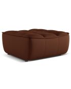 Pouf en Cuir Véritable Moni cognac - 90x83x45 cm