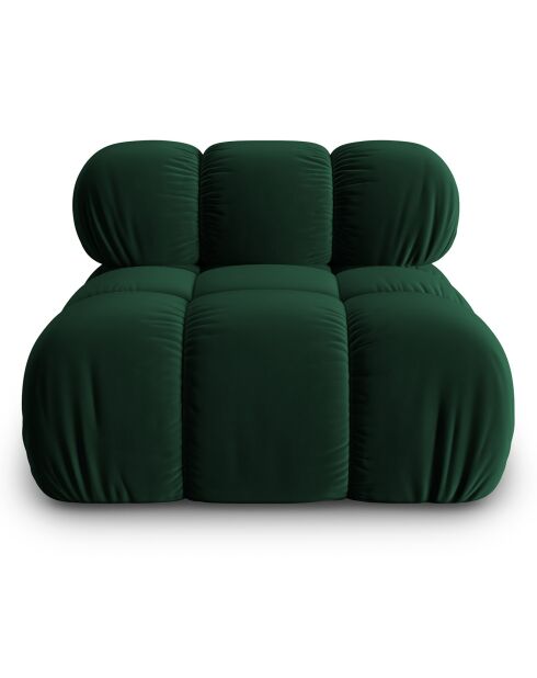 Chauffeuse en Velours Tropea vert bouteille - 94x94x63 cm
