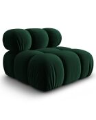 Chauffeuse en Velours Tropea vert bouteille - 94x94x63 cm
