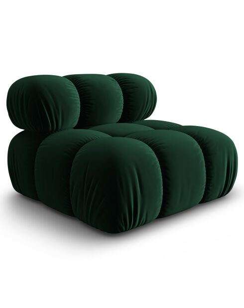 Chauffeuse en Velours Tropea vert bouteille - 94x94x63 cm