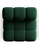 Chauffeuse en Velours Tropea vert bouteille - 94x94x63 cm