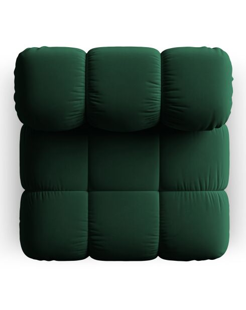 Chauffeuse en Velours Tropea vert bouteille - 94x94x63 cm
