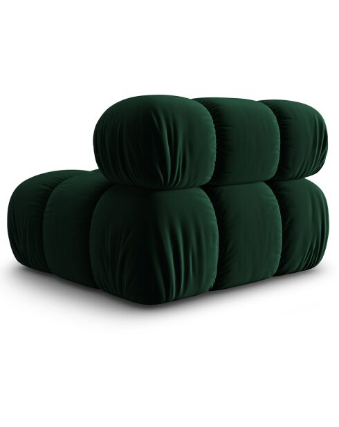 Chauffeuse en Velours Tropea vert bouteille - 94x94x63 cm