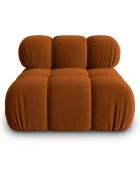 Chauffeuse en Velours Tropea terracotta - 94x94x63 cm