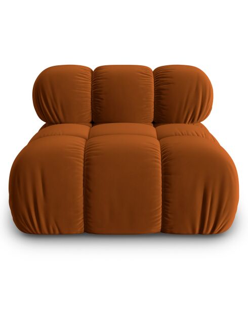 Chauffeuse en Velours Tropea terracotta - 94x94x63 cm