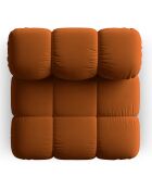 Chauffeuse en Velours Tropea terracotta - 94x94x63 cm