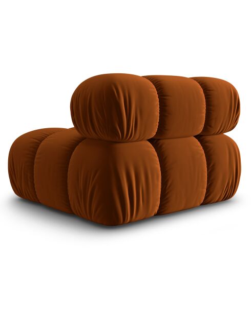 Chauffeuse en Velours Tropea terracotta - 94x94x63 cm