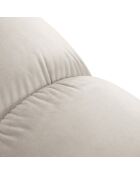 Chauffeuse en Velours Tropea beige clair - 94x94x63 cm