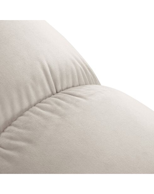 Chauffeuse en Velours Tropea beige clair - 94x94x63 cm