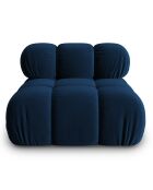 Chauffeuse en Velours Tropea bleu roi - 94x94x63 cm