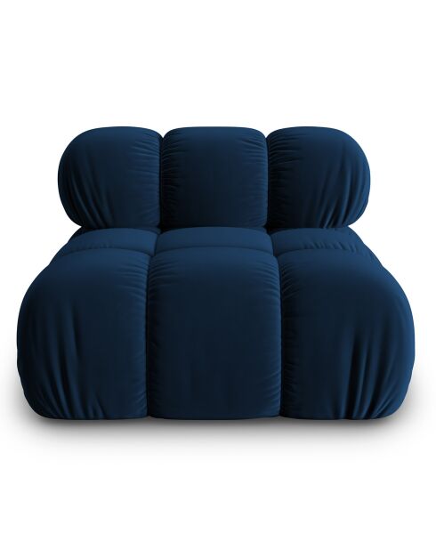 Chauffeuse en Velours Tropea bleu roi - 94x94x63 cm
