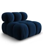 Chauffeuse en Velours Tropea bleu roi - 94x94x63 cm