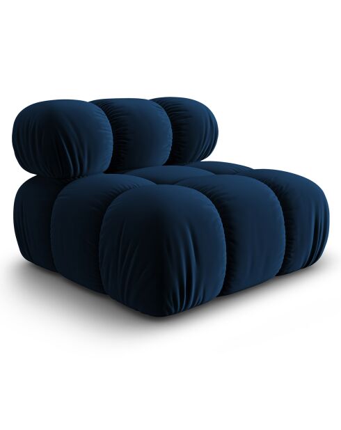 Chauffeuse en Velours Tropea bleu roi - 94x94x63 cm