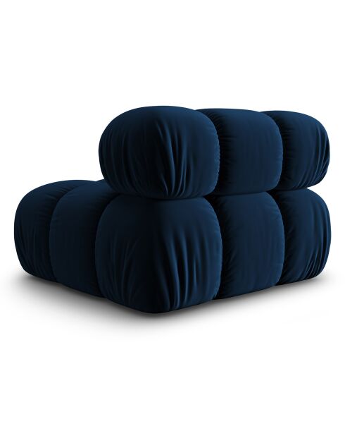 Chauffeuse en Velours Tropea bleu roi - 94x94x63 cm
