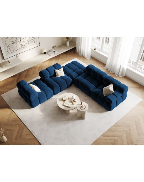 Chauffeuse en Velours Tropea bleu roi - 94x94x63 cm