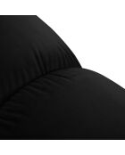 Chauffeuse en Velours Tropea noire - 94x94x63 cm