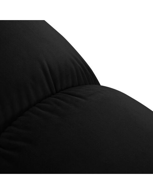Chauffeuse en Velours Tropea noire - 94x94x63 cm