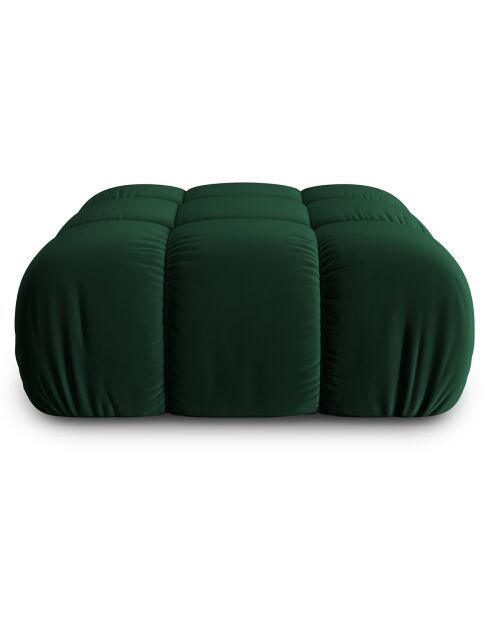 Pouf en Velours Tropea vert bouteille - 94x94x39 cm