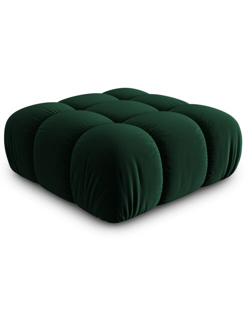 Pouf en Velours Tropea vert bouteille - 94x94x39 cm