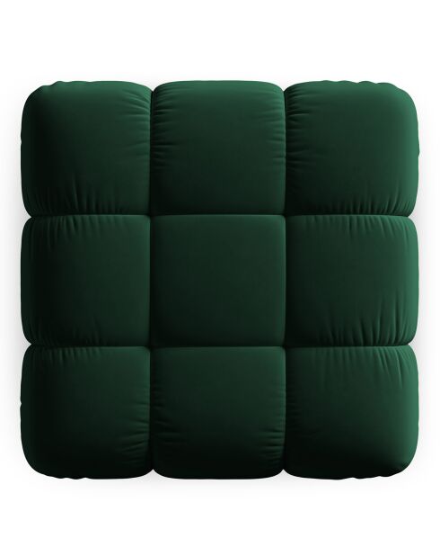 Pouf en Velours Tropea vert bouteille - 94x94x39 cm