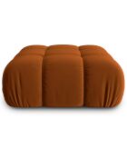 Pouf en Velours Tropea terracotta - 94x94x39 cm