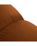 Pouf en Velours Tropea terracotta - 94x94x39 cm