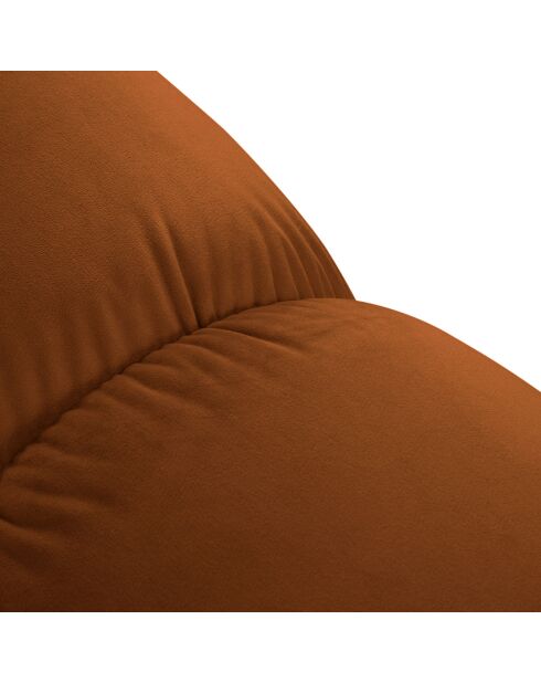 Tropea poef van terracotta fluweel - 94x94x39 cm