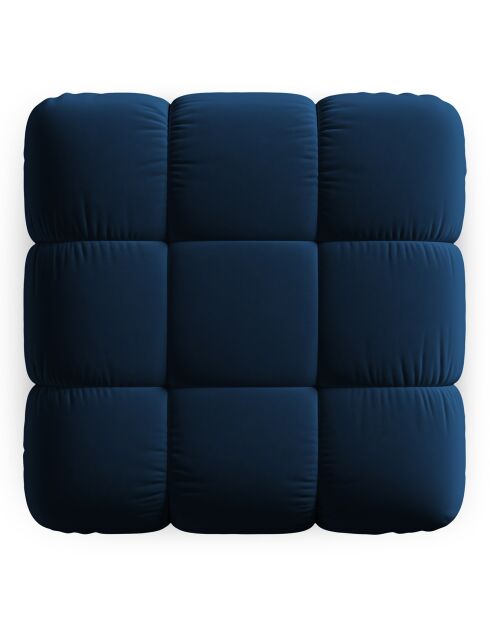 Pouf en Velours Tropea bleu roi - 94x94x39 cm