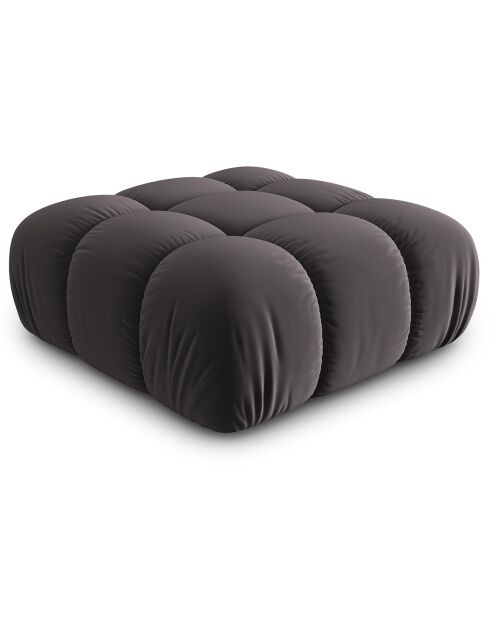 Pouf en Velours Tropea gris foncé - 94x94x39 cm