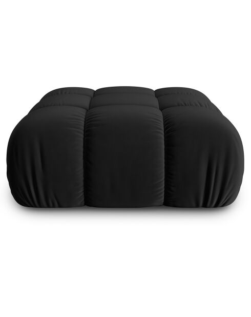 Pouf en Velours Tropea noir - 94x94x39 cm