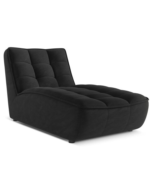 Chaise Longue Moni noire - 172x83x91 cm